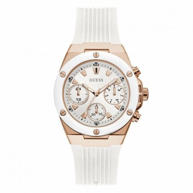 Guess Ladies Sport Stainless Steel White Watch GW0030L3