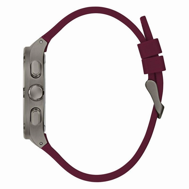 Guess Men's Headline Gunmetal and Burgandy Watch GW0571G4