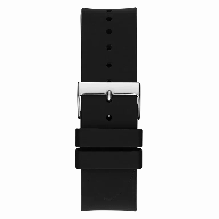 Guess Mens Black Silver Tone Multi-function Watch GW0537G1