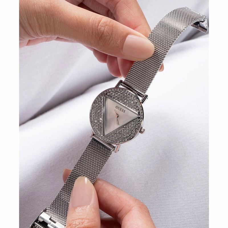 Guess Mini Iconic Silver Dial Analog Watch