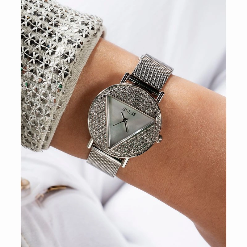 Guess Mini Iconic Silver Dial Analog Watch