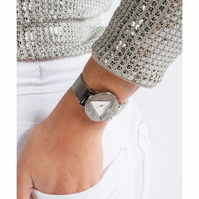 Guess Mini Iconic Silver Dial Analog Watch