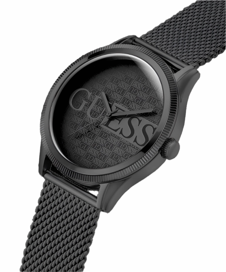 Guess Reputation Black Dial Black Tone Analog Watch GW0710G3