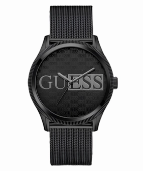 Guess Reputation Black Dial Black Tone Analog Watch GW0710G3