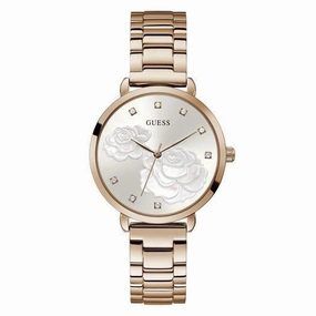 Guess Sparkling Rose Rose Gold Tone Analog Ladies Watch GW0242L3