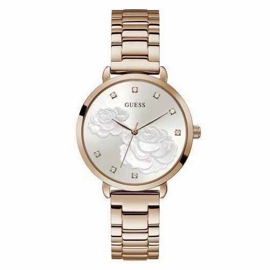 Guess Sparkling Rose Rose Gold Tone Analog Ladies Watch GW0242L3