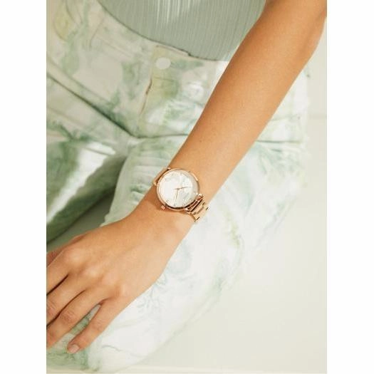 Guess Sparkling Rose Rose Gold Tone Analog Ladies Watch GW0242L3