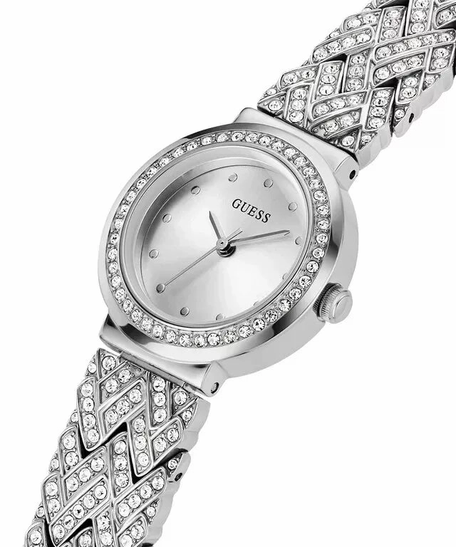 Guess Treasure Silver Dial Stainless Steel Watch GW0476L1