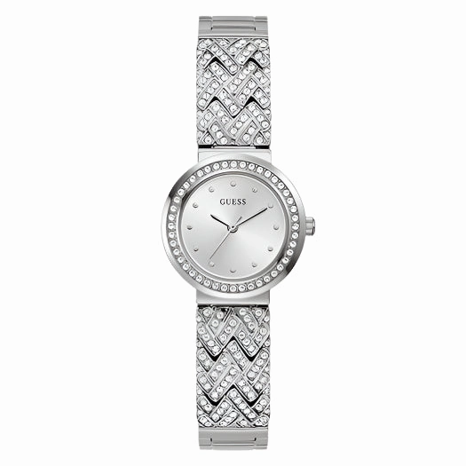 Guess Treasure Silver Dial Stainless Steel Watch GW0476L1