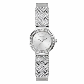 Guess Treasure Silver Dial Stainless Steel Watch GW0476L1