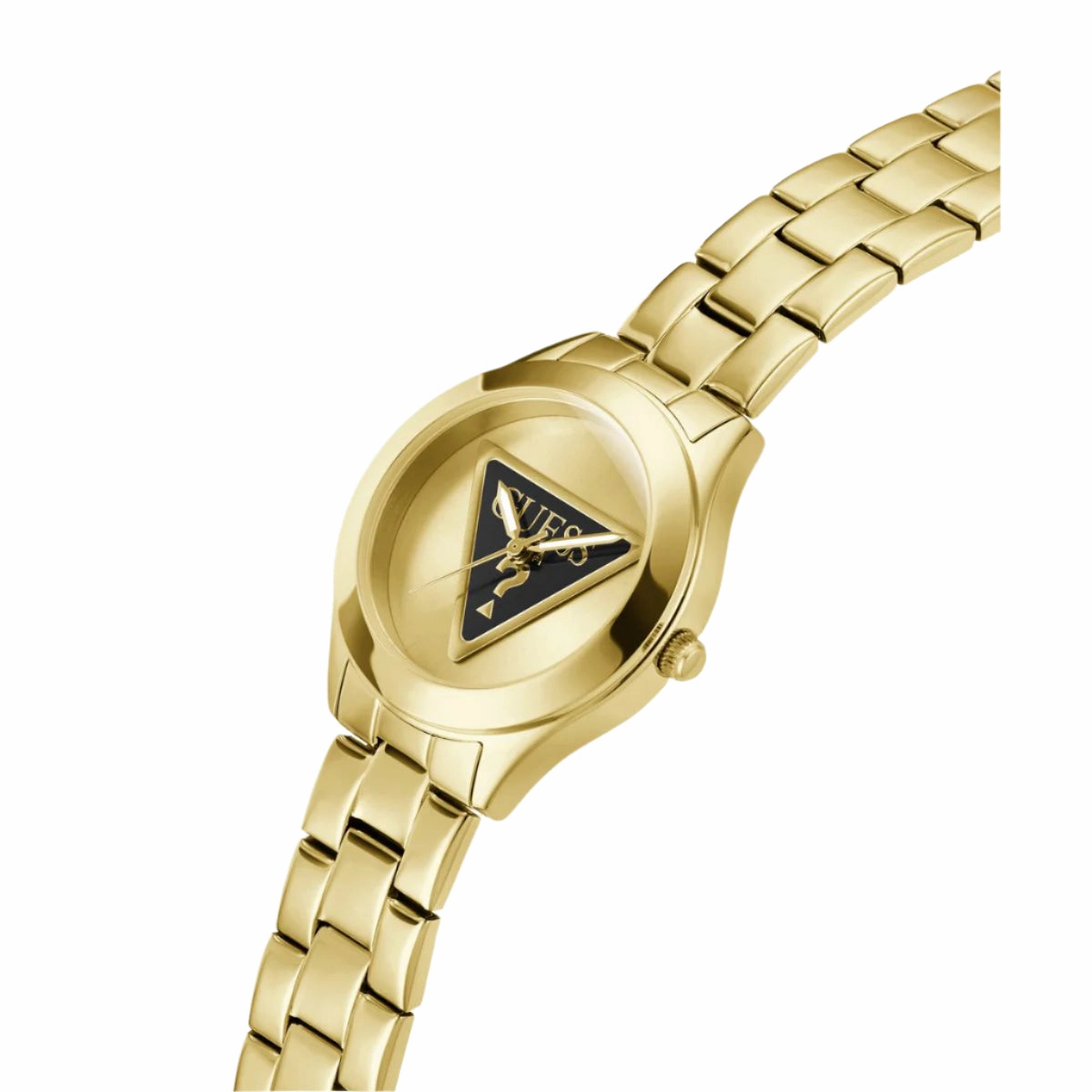 Guess Tri Plaque Champagne Dial Gold Stainless Steel Watch GW0675L2