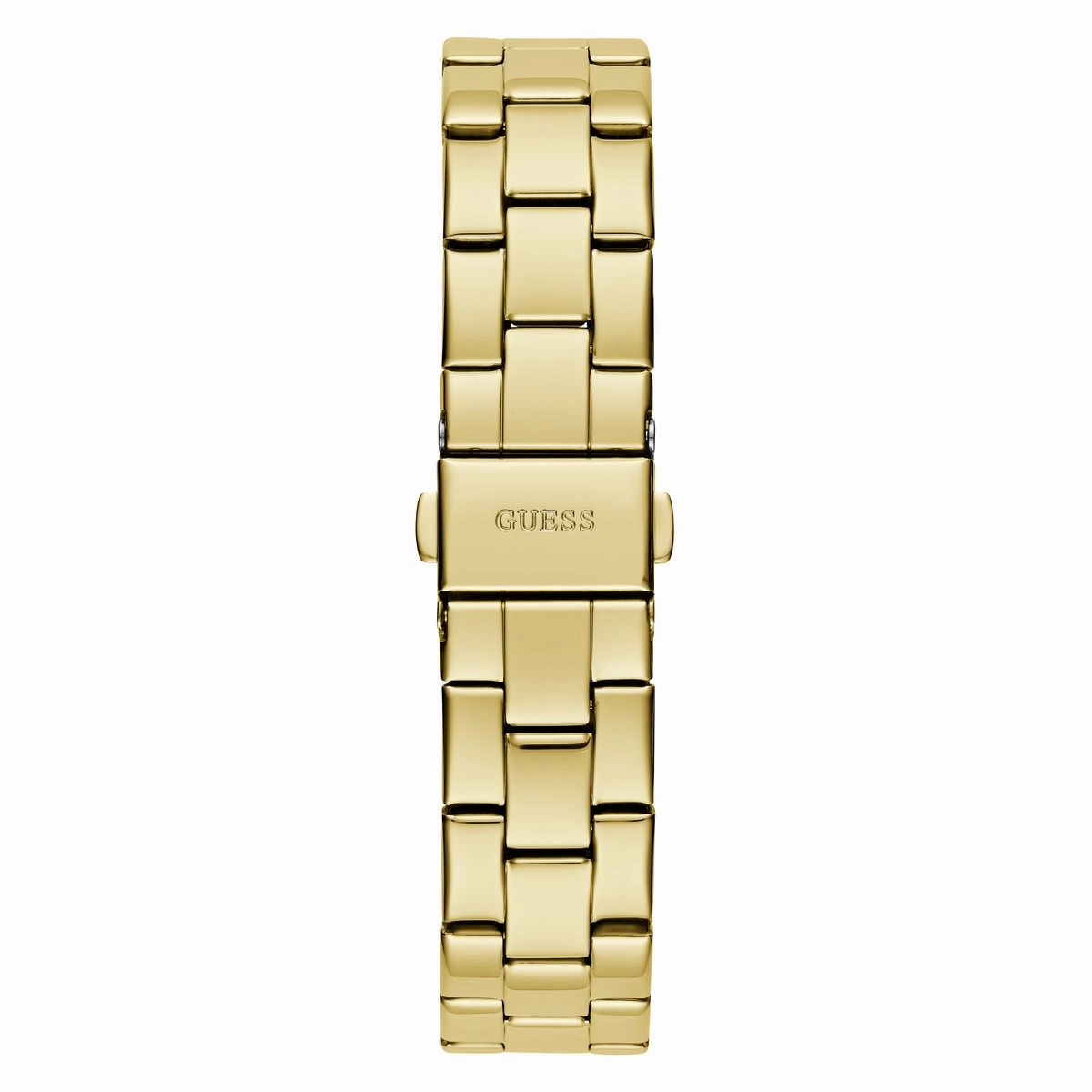 Guess Tri Plaque Champagne Dial Gold Stainless Steel Watch GW0675L2