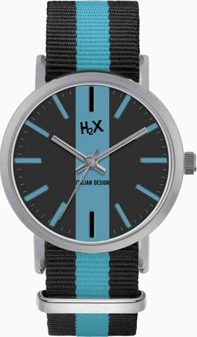 H2X Tidy 39mm Nero-Azzurro Unisex cod. P-FA415XL3