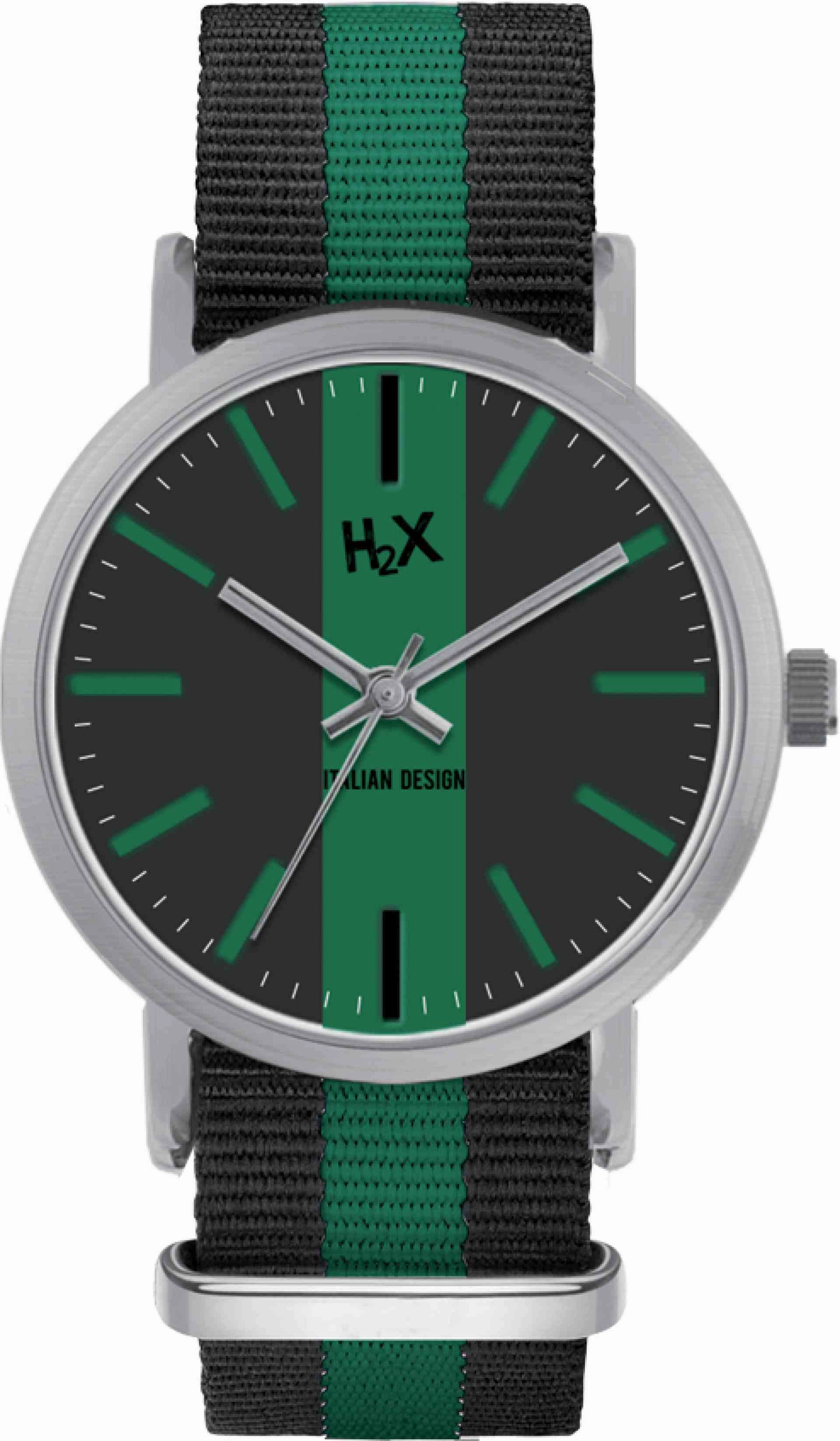 H2X Tidy 39mm Nero-Verde Unisex cod. P-FA415XL5