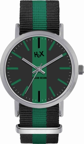 H2X Tidy 39mm Nero-Verde Unisex cod. P-FA415XL5