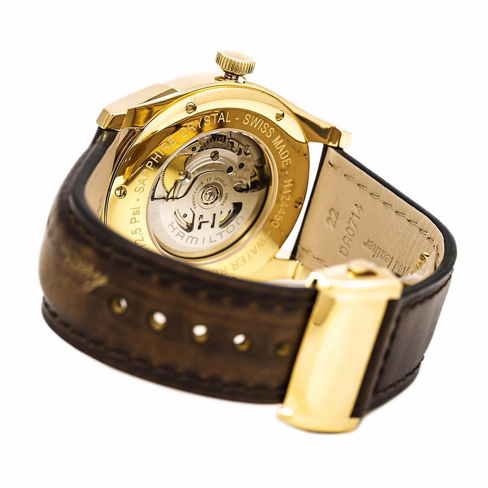 Hamilton H42445551 Men's Spirit of Liberty Brown Leather Strap Silver Dial Automatic Watch