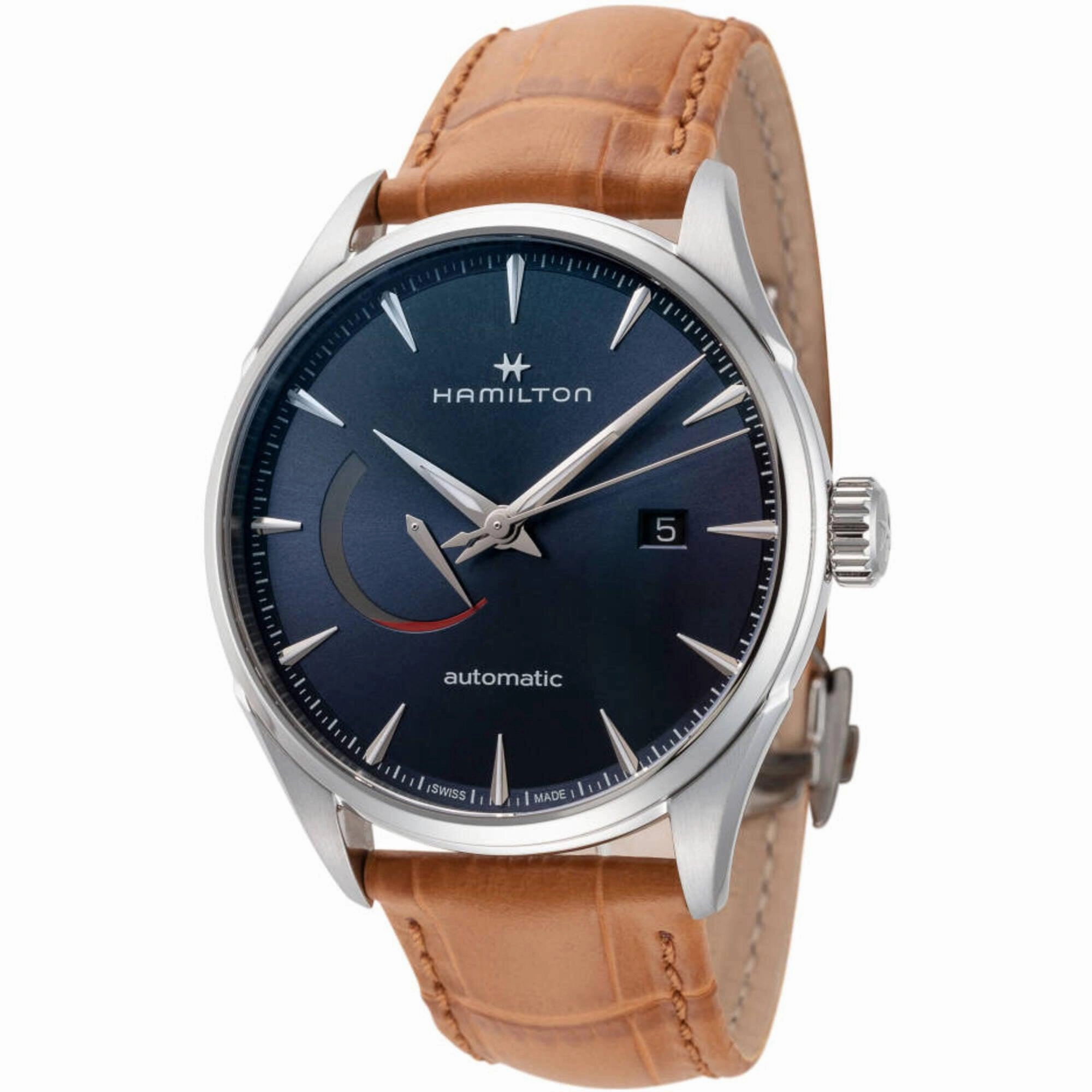 Hamilton Men's Watch - Jazzmaster Blue Dial Brown Calf Leather Strap | H32635541