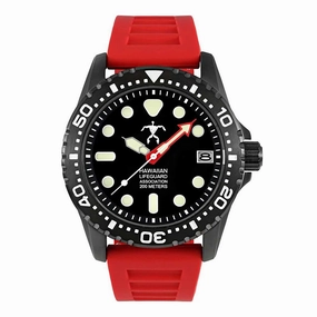Hawaiian Lifeguard Association Men's Watch - Date Rotating Bezel Black Case | HLA 5412
