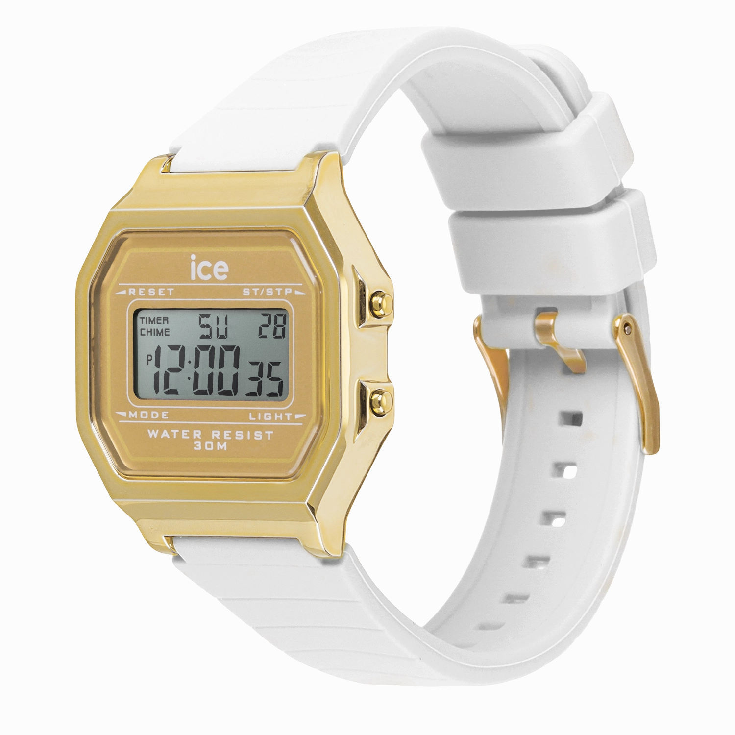 ICE digit retro - White gold