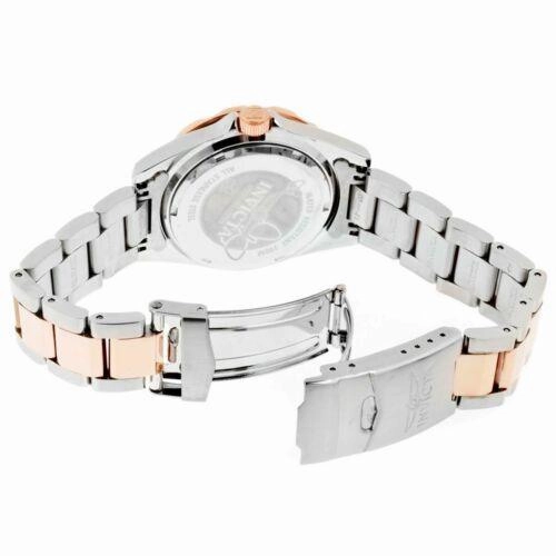 Invicta 12504 Women's Angel Silver Dial Two Tone Rose Gold Steel Bracelet Dive Watch