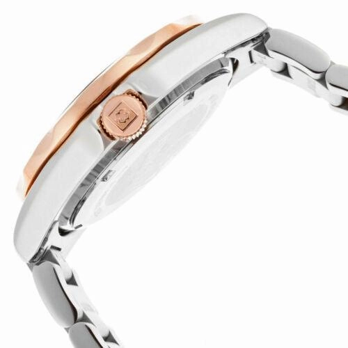 Invicta 12504 Women's Angel Silver Dial Two Tone Rose Gold Steel Bracelet Dive Watch