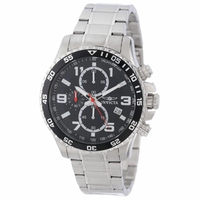 Invicta 14875 Men's Steel Bracelet Quartz Specialty Chrono Black Dial Date Watch