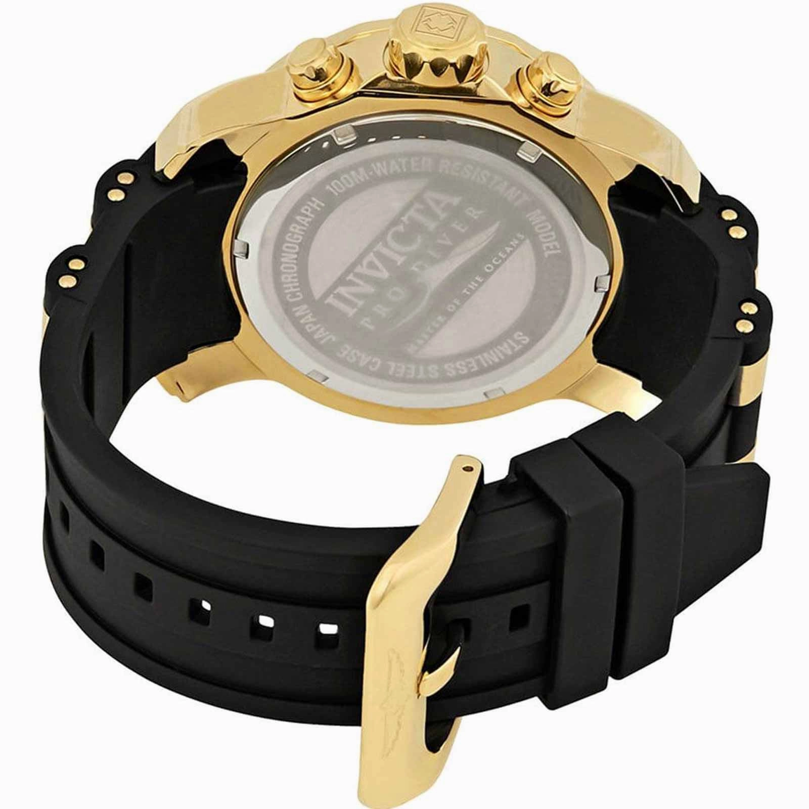 Invicta 17566 Men's Pro Diver Quartz Gold Tone Dial Chronograph Watch