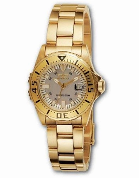 Invicta 2963 Women's Pro Diver Gold Tone SS Watch