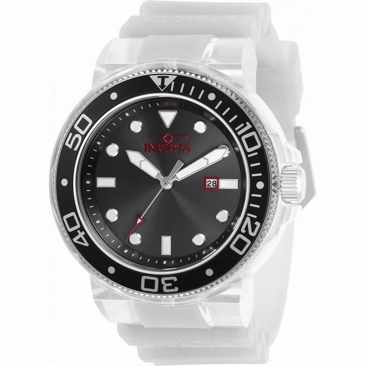 Invicta 32333 Men's Pro Diver Quartz White Silicone Strap Watch