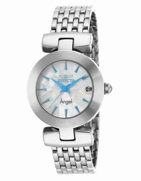 INVICTA Angel Womens Watch - Stainless Steel - Mother of Pearl - Date - Bracelet