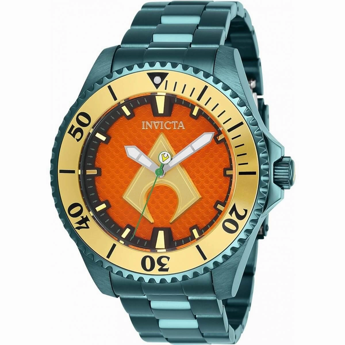 Invicta Men's Automatic Watch - DC Comics Orange Dial Green Bracelet | 27139