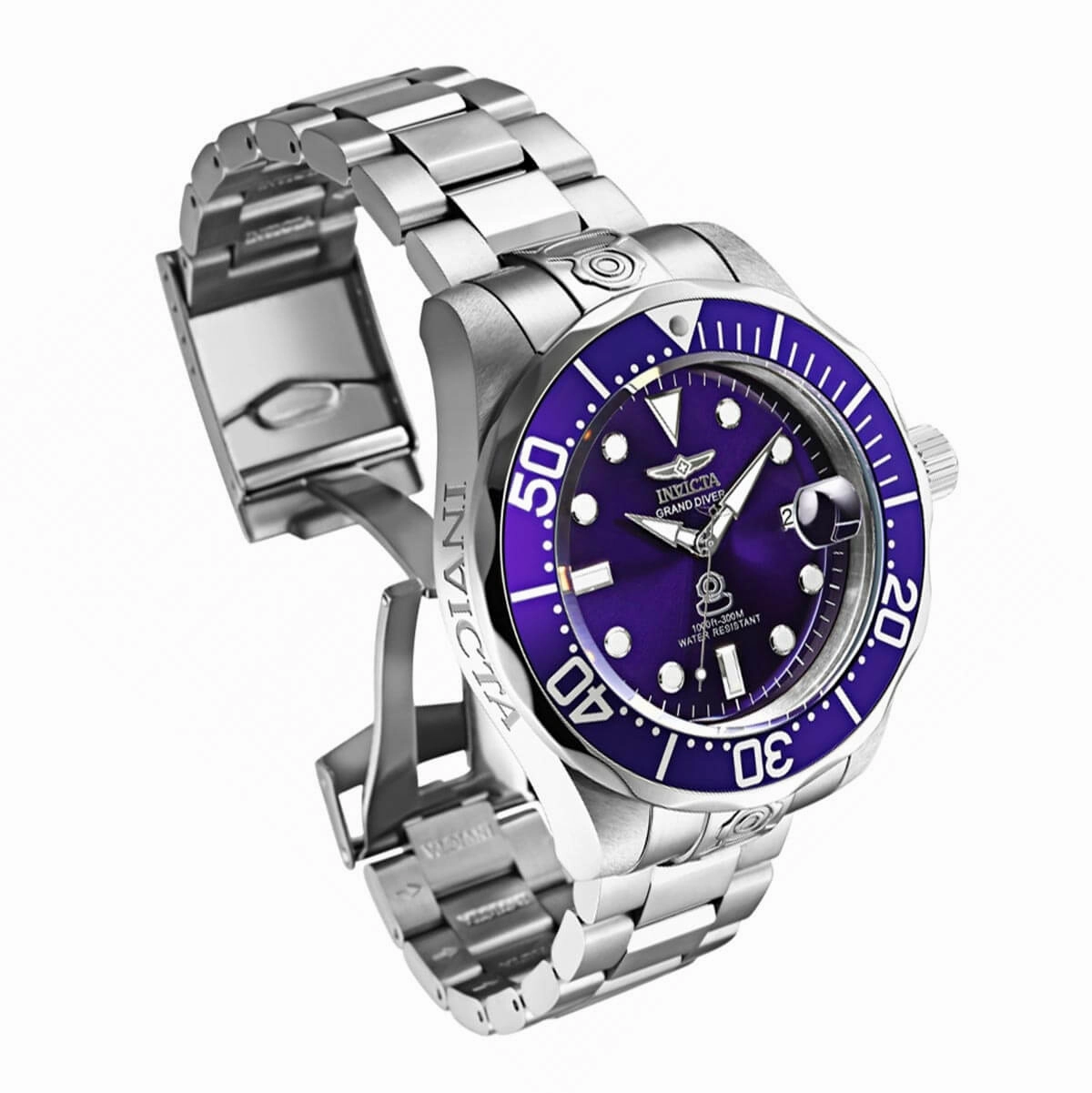 Invicta Men's Automatic Watch - Grand Diver Stainless Steel Bracelet Blue Dial | 3045