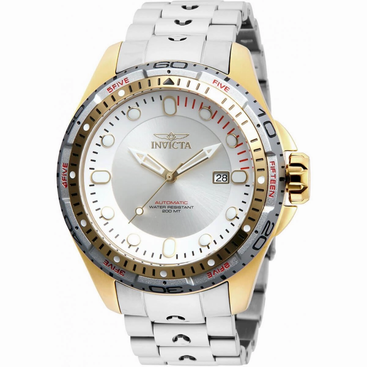 Invicta Men's Automatic Watch - Hydromax Antique Silver Dial Bracelet | 32238