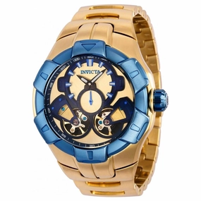 Invicta Men's Automatic Watch - Hydromax Champagne Dial Blue Bezel Bracelet | 34561