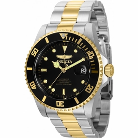 Invicta Men's Automatic Watch - Pro Diver Black Dial Silver Steel Bracelet | 36973