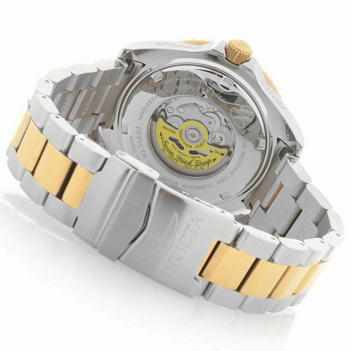 Invicta Men's Automatic Watch - Pro Diver Black Dial Two Tone Bracelet | 27614