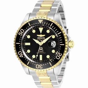 Invicta Men's Automatic Watch - Pro Diver Black Dial Two Tone Bracelet | 27614