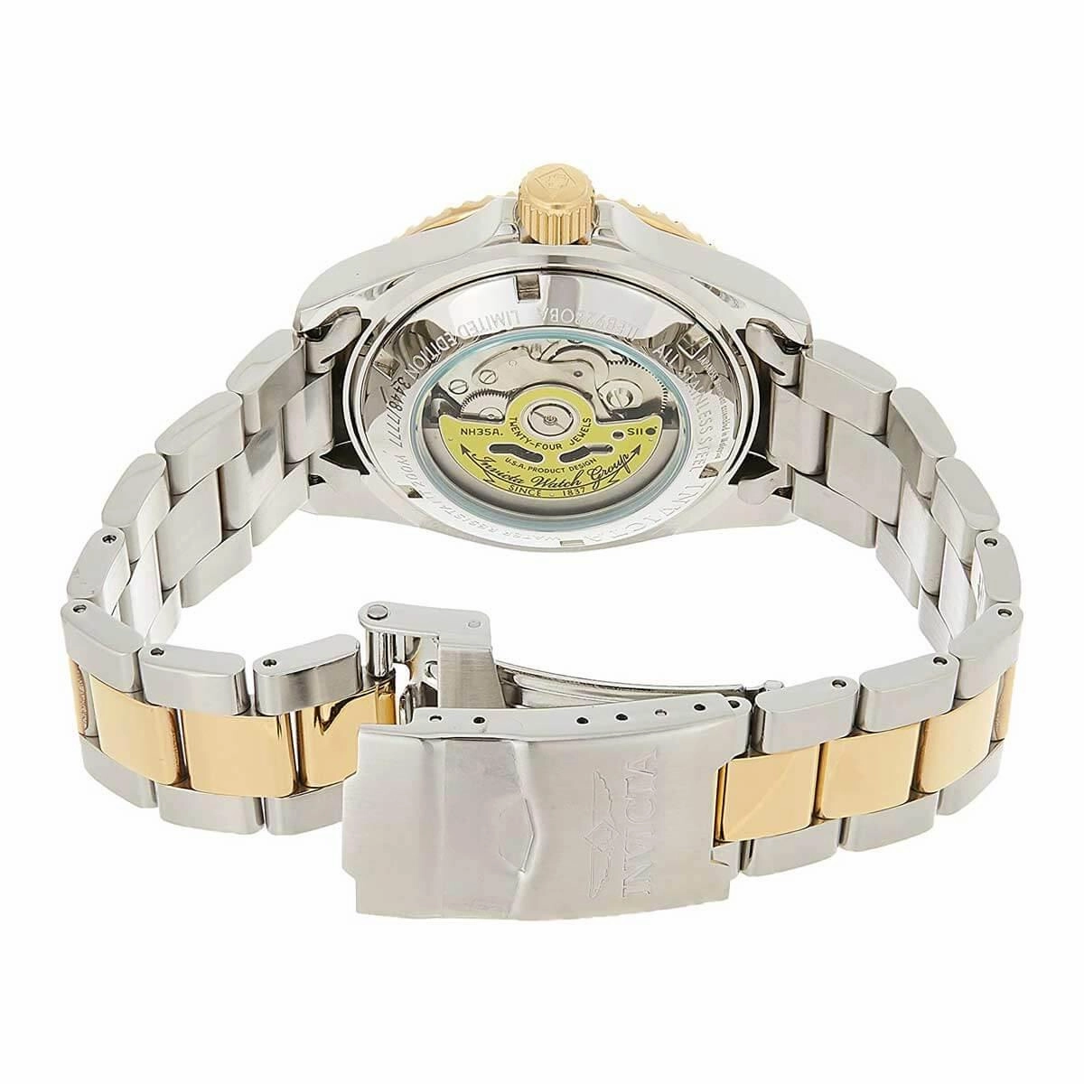 Invicta Men's Automatic Watch - Pro Diver Blue Bezel Gold Tone Dial | ILE8928OBA