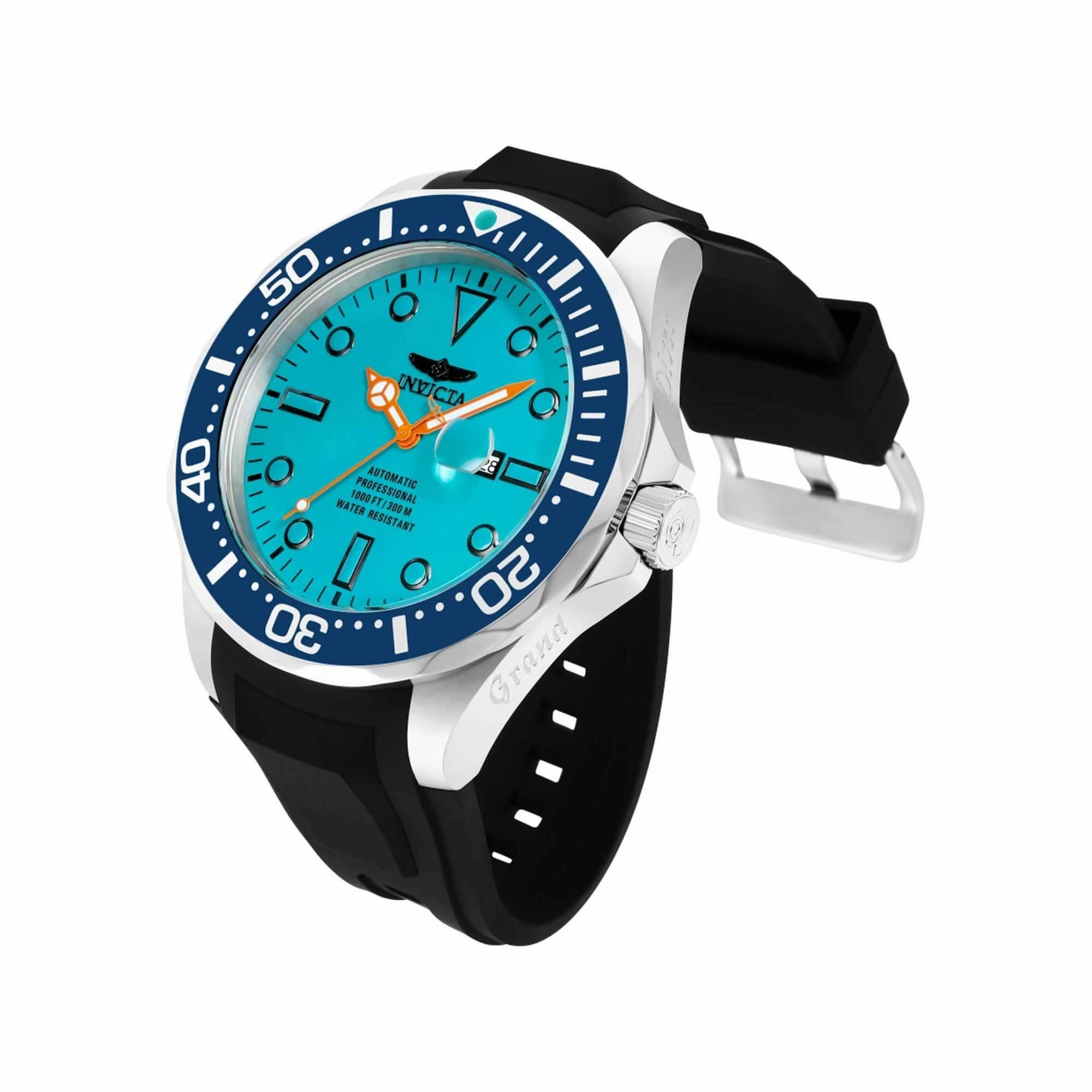 Invicta Men's Automatic Watch - Pro Diver Blue Dial Black Silicone Strap | 33607