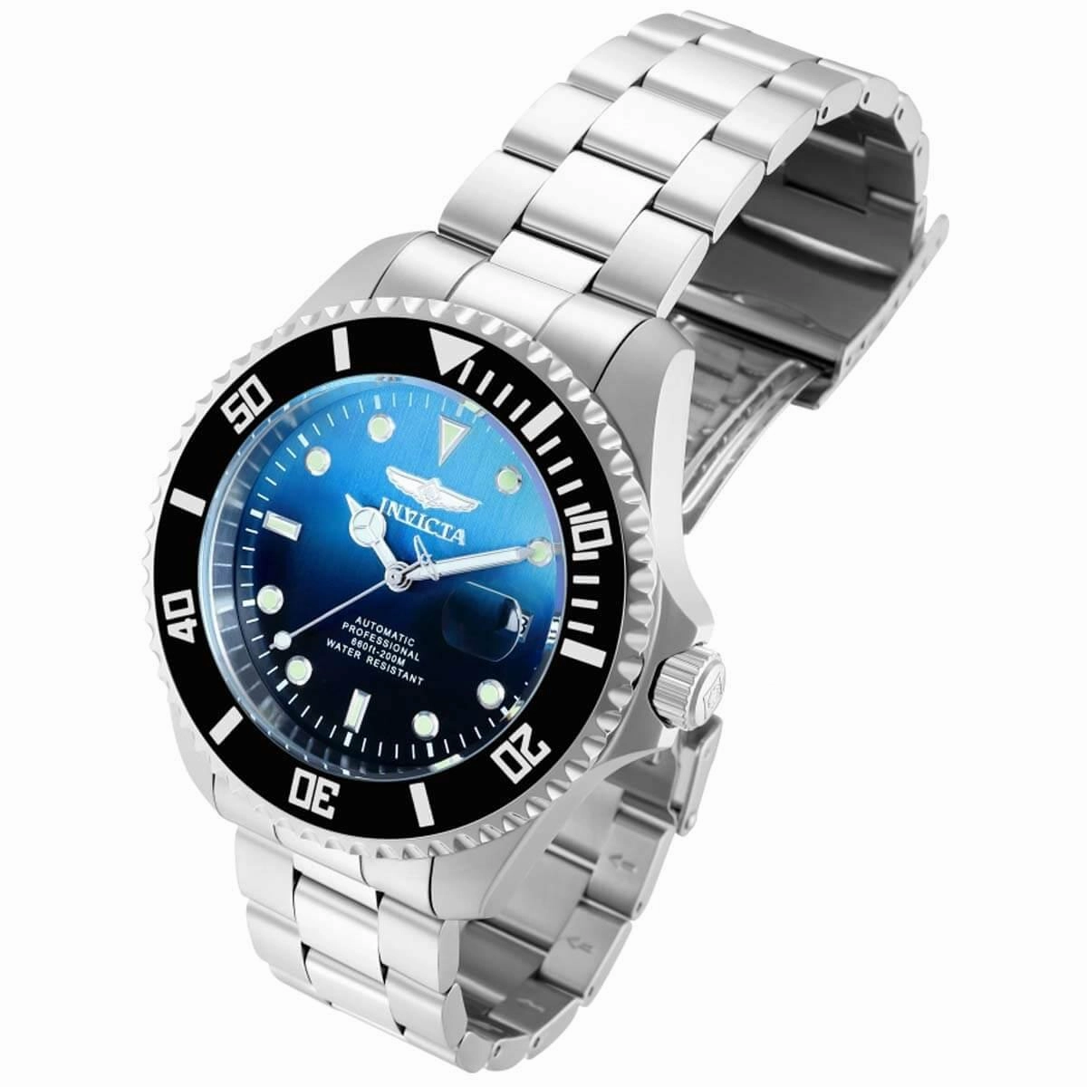 Invicta Men's Automatic Watch - Pro Diver Dark Blue and Blue Dial Bracelet | 35857