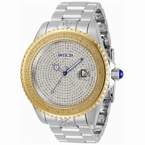 Invicta Men's Automatic Watch - Pro Diver Diamond Pave Dial Steel Bracelet | 31057
