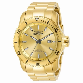 Invicta Men's Automatic Watch - Pro Diver Gold Dial Yellow Gold Bracelet | 30549