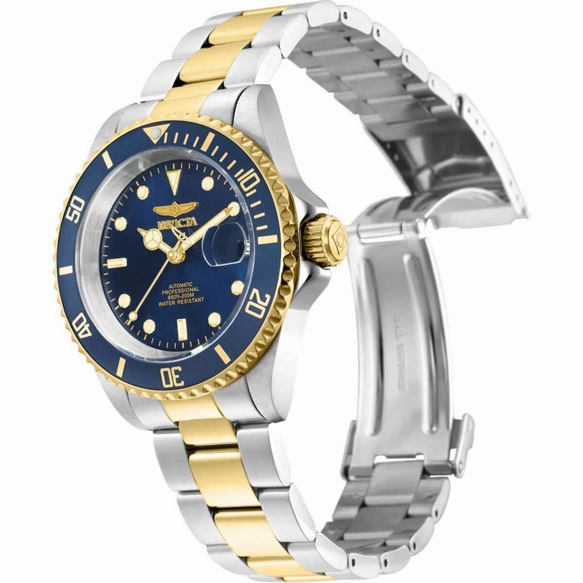 Invicta Men's Automatic Watch - Pro Diver Navy Blue Dial SS Bracelet Date | 35703