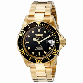 Invicta Men's Automatic Watch - Pro Diver Yellow Steel Bracelet Black Dial | 8929