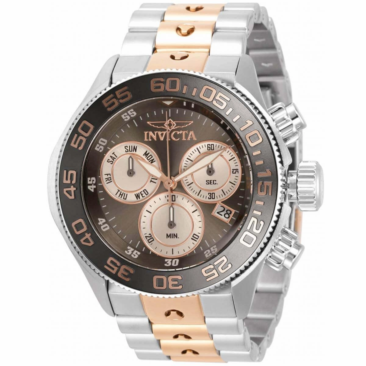 Invicta Men's Chrono Watch - Pro Diver Gunmetal and Silver Tone Dial Bracelet | 31800