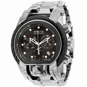 Invicta Men's Chrono Watch - Reserve Bolt Zeus Dual Time Black Dial Bracelet | 26584