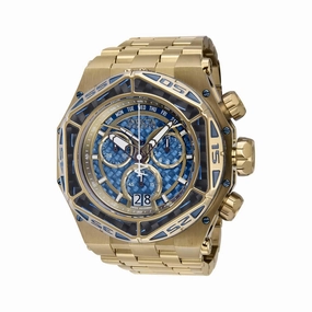 Invicta Men's Chrono Watch - Reserve Carbon Hawk Khaki and Blue Case Bracelet | 38927