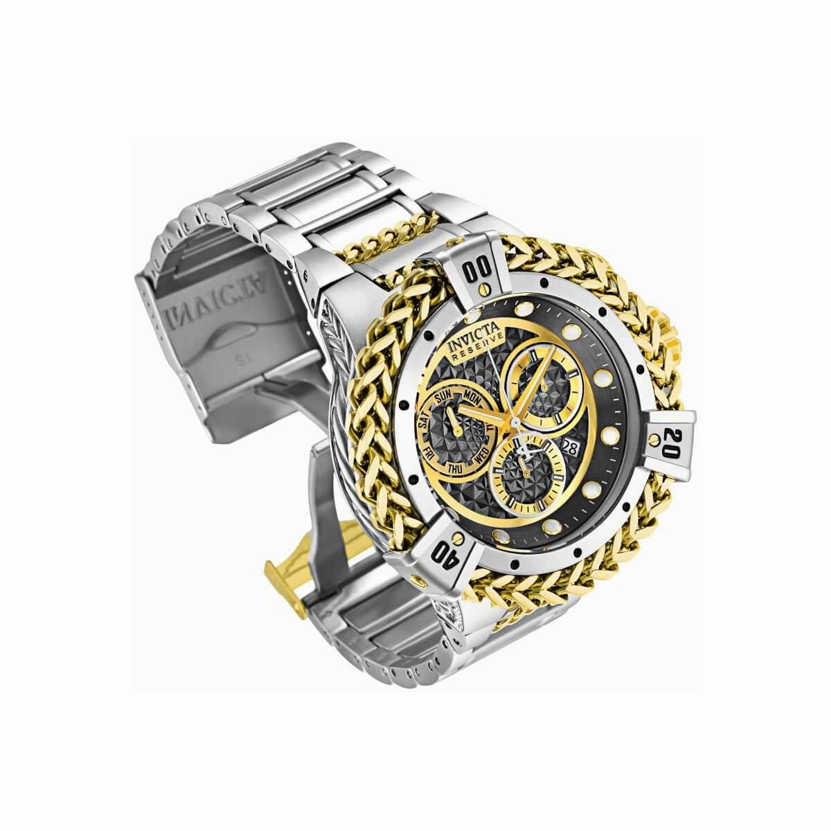 Invicta Men's Chrono Watch - Reserve Hercules Gold Tone and Gunmetal Dial | 30542