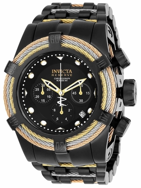 Invicta Men's Chronograph Watch - Bolt Zeus Reserve Black Dial Quartz Dive | 23050