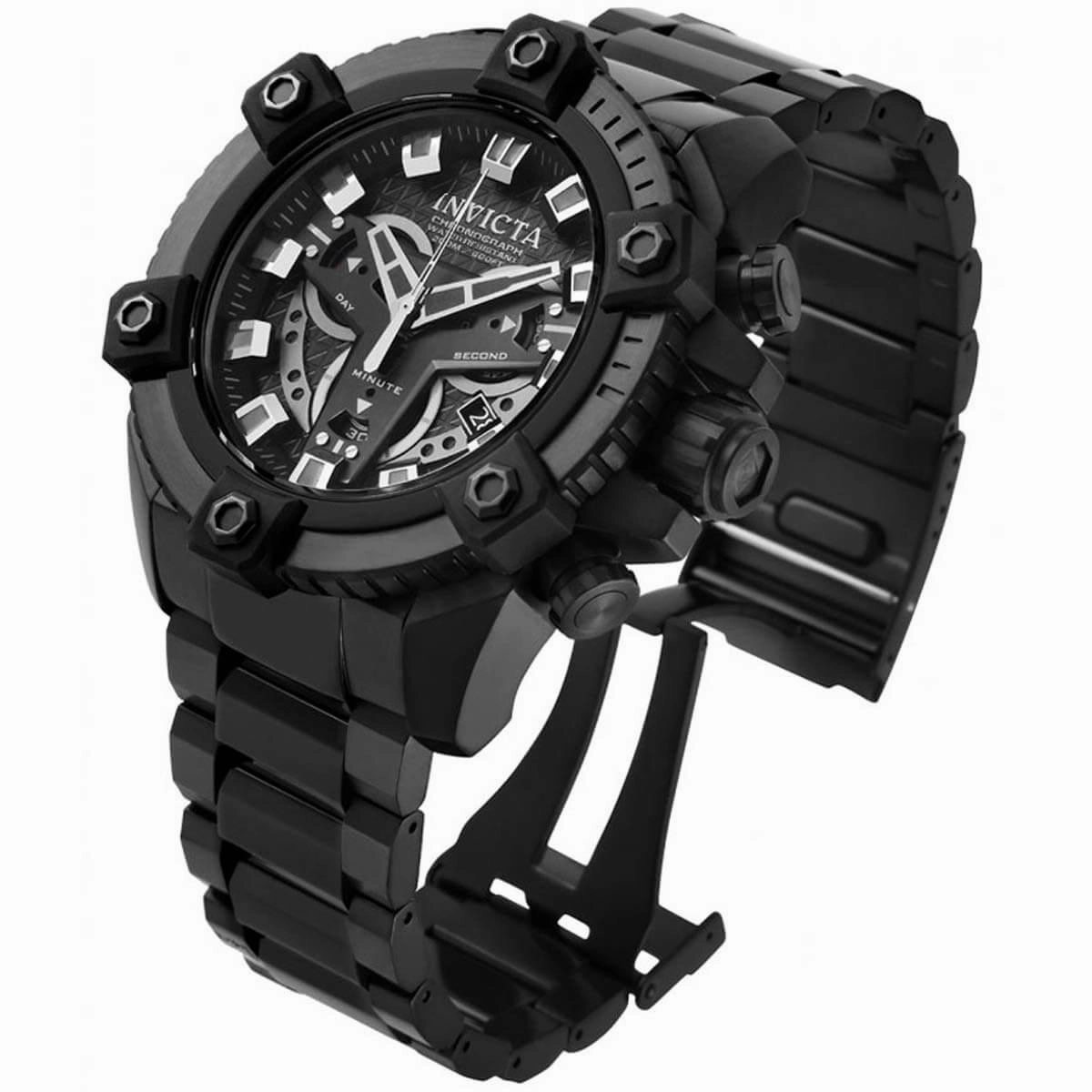 Invicta Men's Chronograph Watch - Coalition Forces Black Dial Bracelet | 24314